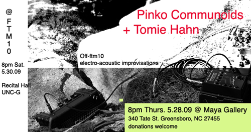 pinkos + Tomie Greensboro show poster